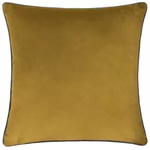 Meridian Velvet Cushion Moss/Charcoal, Moss/Charcoal / 55 x 55cm / Polyester Filled