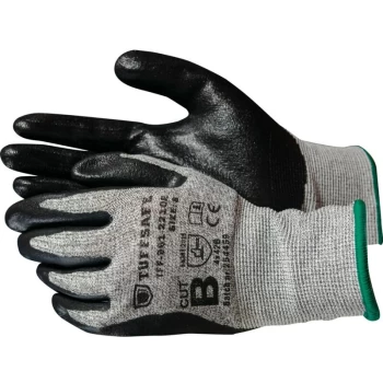 Cut B, 13G, Foam Nitrile Palm Coated Gloves, Size 11 (Pk-12) - Tuffsafe