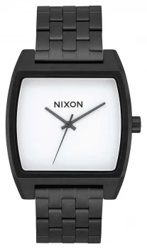 Nixon Time Tracker Black / White Black IP Steel Bracelet Watch