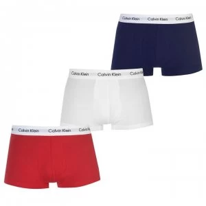 Calvin Klein 3 Pack Low Rise Trunks - Navy/White/Red