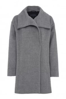 French Connection Bennie Wool Wide Collar Coat Grey