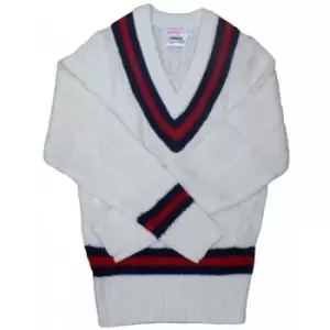 Carta Sport Mens Cricket Jumper (XL) (White/Navy/Red)