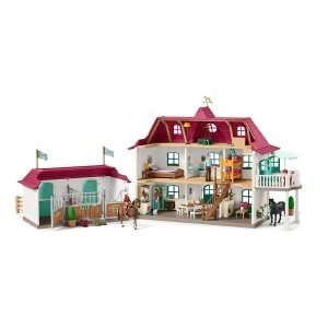 SCHLEICH Horse Club Large Horse Stable with House and Stable Toy Playset