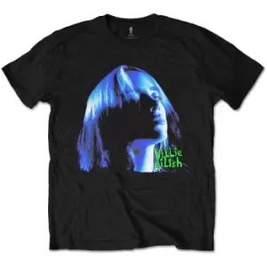 Billie Eilish - Neon Shadow Blue Unisex XX-Large T-Shirt - Black