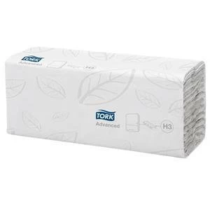 Original Tork Advanced 2 Ply C Fold H Towel White 2400 Sheets per Box