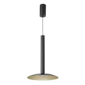 Dome Ceiling Pendant Light Black, Gold with Shade Black, Painted