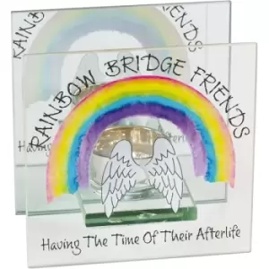 Rainbow Bridge Friends 2362 Pet Wings Glass Tealight Holder