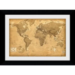 World Map Antique Style Collector Print