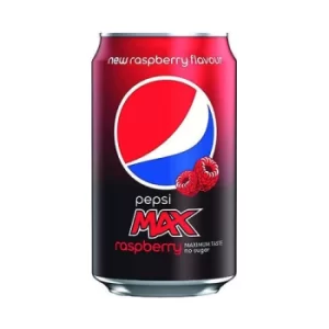 Pepsi Max Raspberry 330ml Can 24 Pack