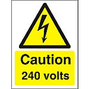 Warning Sign 242 Volts Plastic 40 x 30 cm