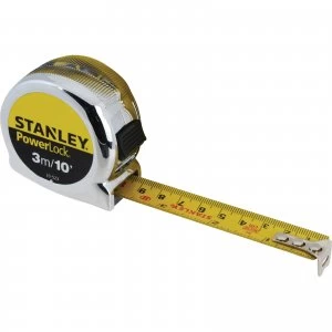 Stanley Classic Powerlock Tape Measure Imperial & Metric 33ft / 10m 25mm