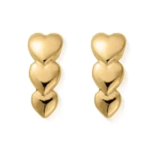 ChloBo GEST2551 Women&apos;s Gold Tone Life lover Stud Earrings