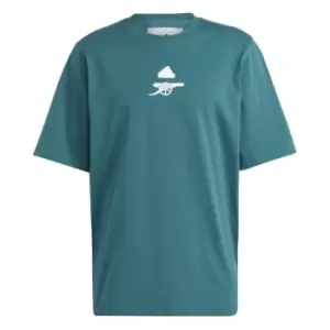 adidas Arsenal Lifestyler T-Shirt 2023 2024 Adults - Green