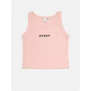 Skinny Dip Embroidered Vest Top - Pink