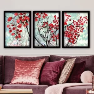 3SC119 Multicolor Decorative Framed Painting (3 Pieces)