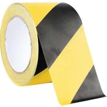 Avon - 75MM Hazard Marking Tape Black & Yellow Adhesive