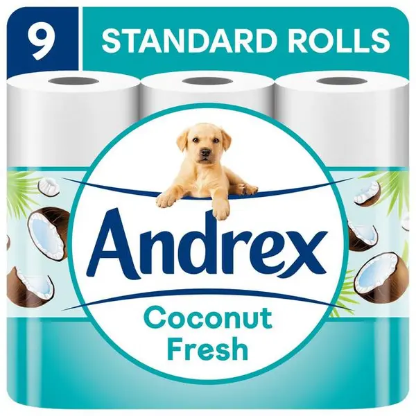 Andrex Coconut Fresh 9 Toilet Rolls