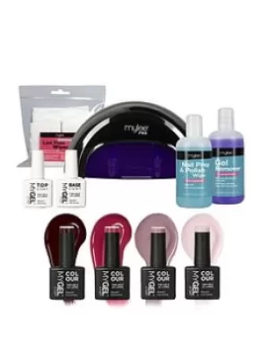 Mylee MYGEL Black Convex Curing Lamp Kit w/ Gel Nail Polish Essentials, One Colour, Women