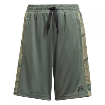 Adidas Camo Shorts Junior Boys - Green/Black