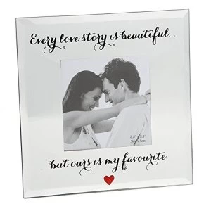 4" x 4" - True Valentine Mirror Frame - Every Love Story