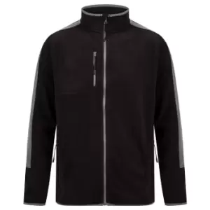 Finden And Hales Unisex Adults Micro Fleece Jacket (L) (Black/Gunmetal)