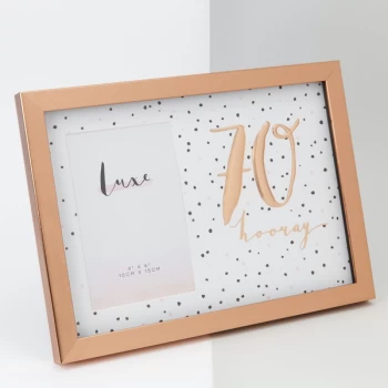 4" x 6" - Luxe Rose Gold Birthday Frame - 70