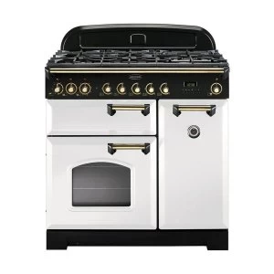 Rangemaster CDL90DFFWH-B Classic Deluxe 90cm Dual Fuel Range Cooker