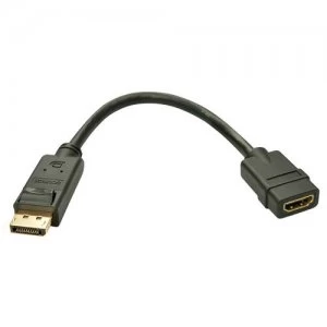 Lindy 41005 video cable adapter 0.15 m DisplayPort HDMI Black