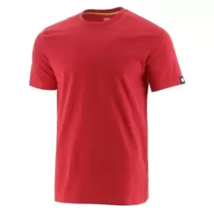 Caterpillar Mens Essentials Short-Sleeved T-Shirt (M) (Red)