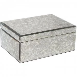 Hotel Collection Glass Jewellery Box - Silver