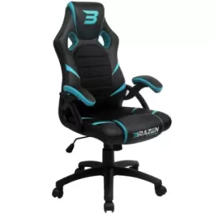 BraZen Puma PC Gaming Chair - Blue - Blue