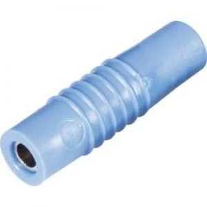 Jack socket Plug straight Pin diameter 4mm Blue Schnepp