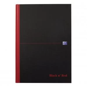 Black n Red B5 90gm2 144 Pages Ruled Casebound Notebook Black Pack of