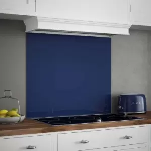 Midnight Blue Glass Kitchen Splashback 900mm X 750mm
