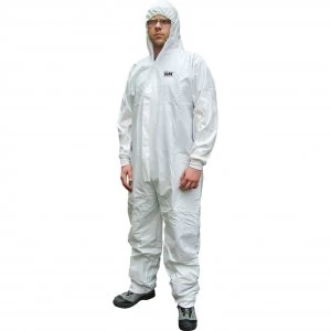 Scan Chemical Splash Resistant Disposable Overall White L
