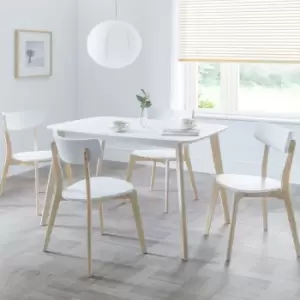 Casa Set of 4 Dining Chairs White White