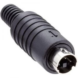 DIN connector Plug straight Number of pins 8 Black Lumberg MP 371S8