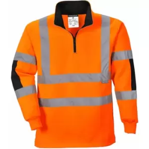 B308ORRL - sz L Xenon Rugby Shirt Hi Vis - Orange - Orange - Portwest
