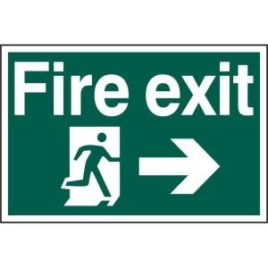 ASEC Fire Exit 400mm x 600mm PVC Self Adhesive Sign