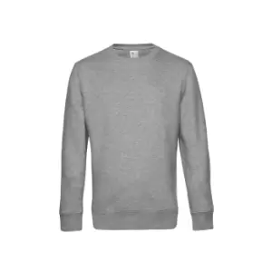 B&C Mens King Crew Neck Sweater (3XL) (Heather Grey)