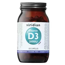Viridian Vitamin D3 2000iu 150 Capsules