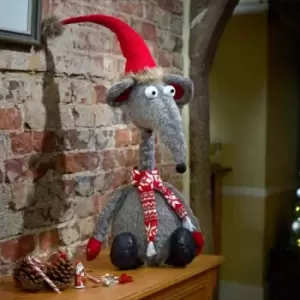Marco Paul - Christmas Rat Decoration Collectable Xmas Rodent Ornament Festive - 84cm