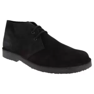 Roamers Mens Real Suede Round Toe Unlined Desert Boots (12 UK) (Black)