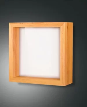 Window Integrated LED Wall Light Oak Glass