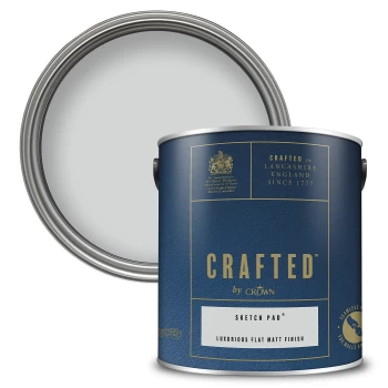 CRAFTED by Crown Flat Matt Interior Wall, Ceiling and Wood Paint - Sketch Pad - 2.5L