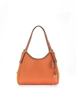 Coach Mixed Leather With Suede Gusset Lori - Tan