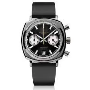 Duckworth Prestex Watch Chronograph 42 Black Sunburst Black Rubber Limited Edition