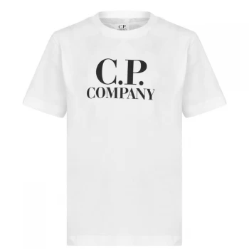 CP COMPANY Goggle Logo T Shirt - White 103