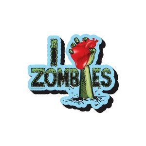 I Love Zombies Magnet