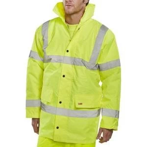 B Seen High Visibility Constructor Jacket 6XL Saturn Yellow Ref